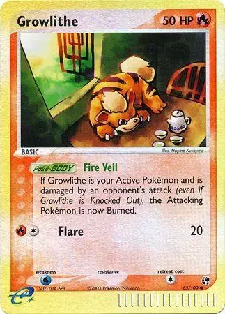 Growlithe [Reverse Holo] - Pokemon HeartGold & SoulSilver #65