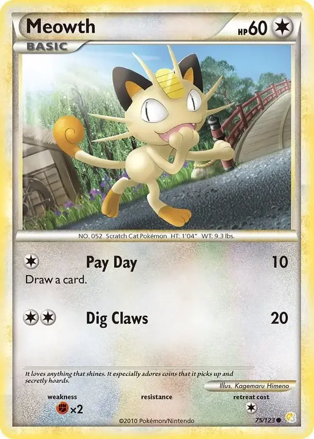 Meowth - Pokemon HeartGold & SoulSilver #75