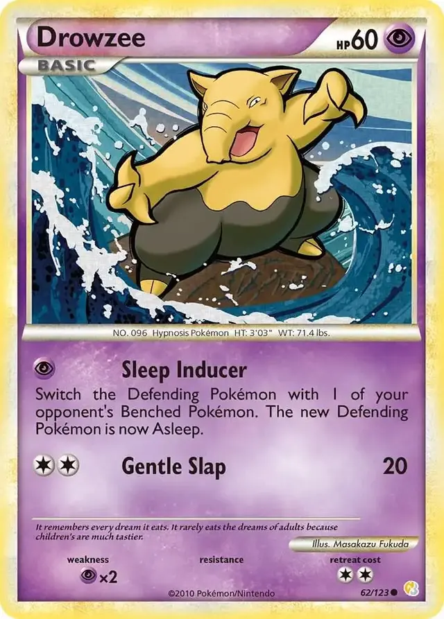 Drowzee - Pokemon HeartGold & SoulSilver #62