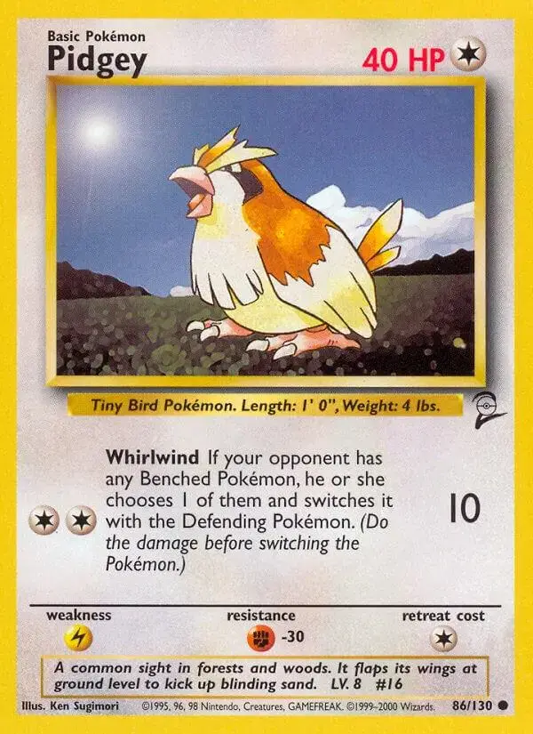 Pidgey - Pokemon Base Set 2 #86
