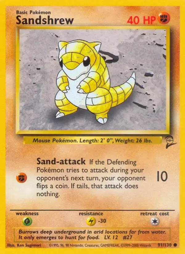 Sandshrew - Pokemon Base Set 2 #91