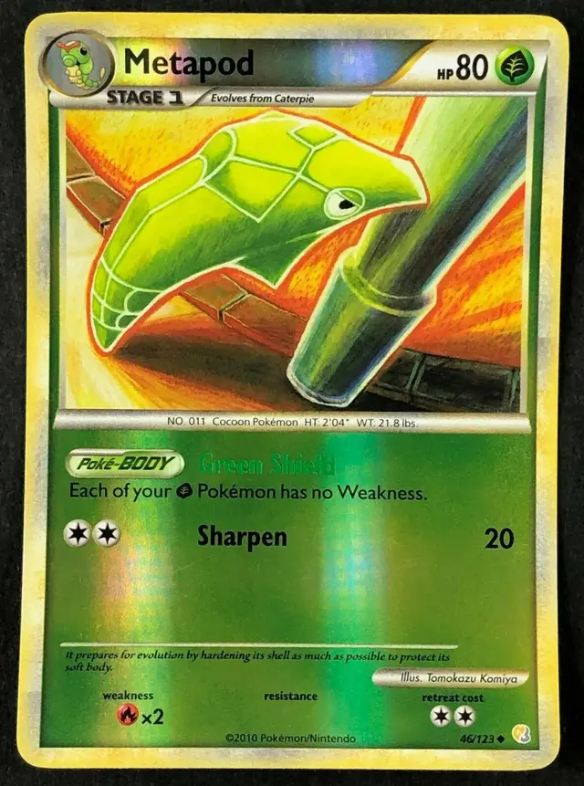 Metapod [Reverse Holo] - Pokemon HeartGold & SoulSilver #46