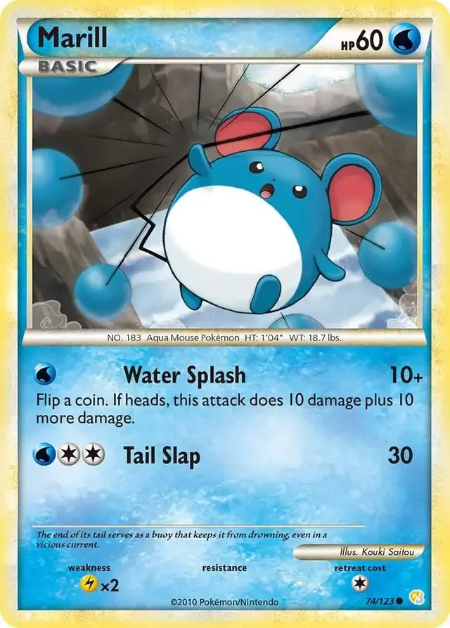 Marill - Pokemon HeartGold & SoulSilver #74
