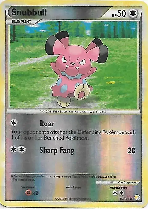 Snubbull [Reverse Holo] - Pokemon HeartGold & SoulSilver #82