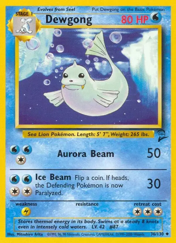 Dewgong - Pokemon Base Set 2 #36