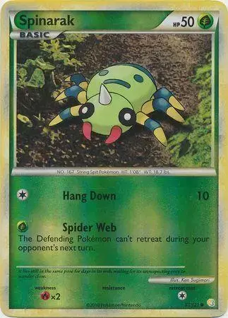 Spinarak [Reverse Holo] - Pokemon HeartGold & SoulSilver #83