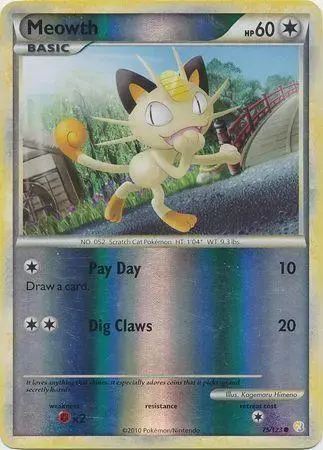 Meowth [Reverse Holo] - Pokemon HeartGold & SoulSilver #75