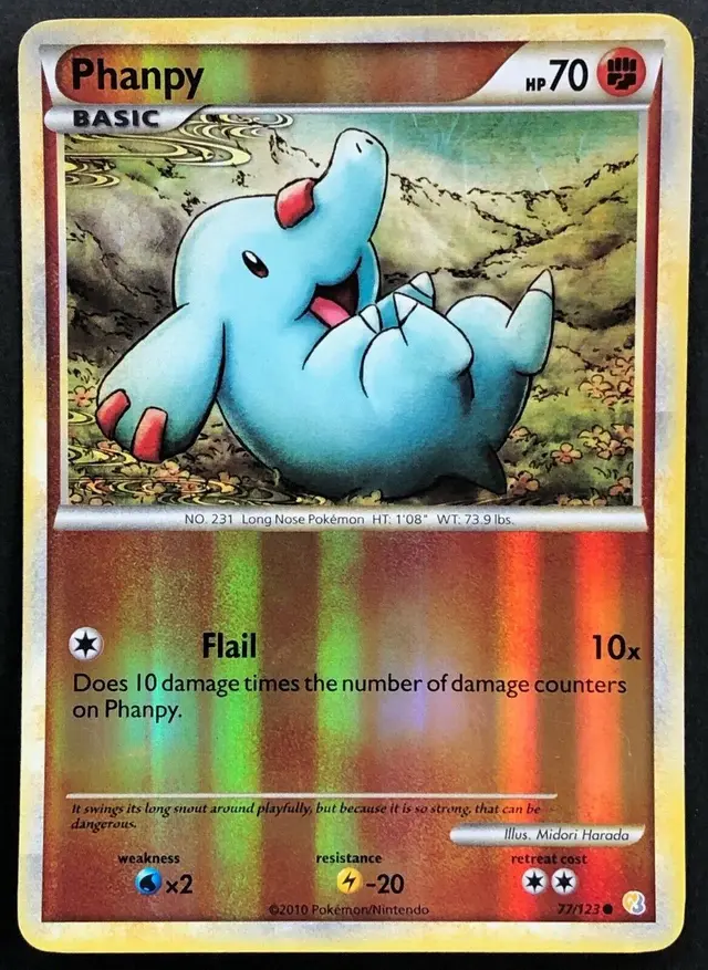 Phanpy [Reverse Holo] - Pokemon HeartGold & SoulSilver #77