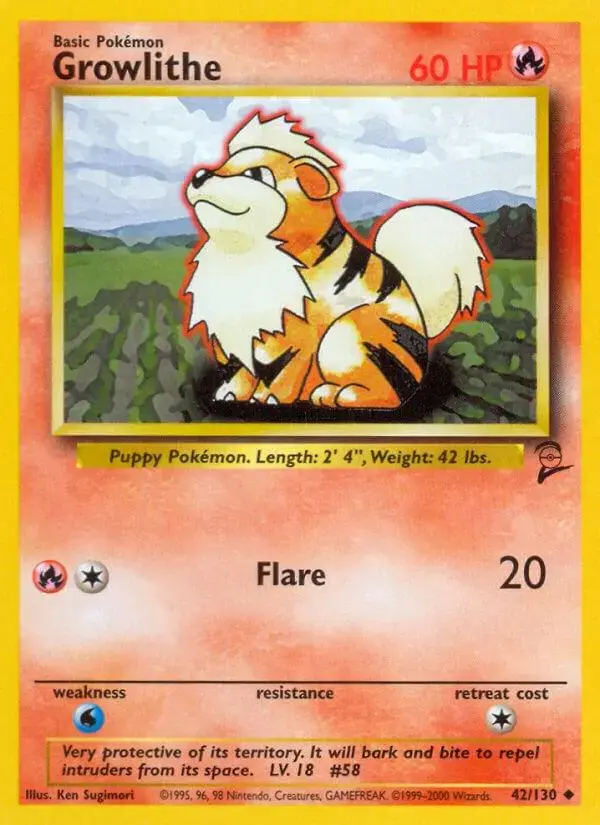 Growlithe - Pokemon Base Set 2 #42