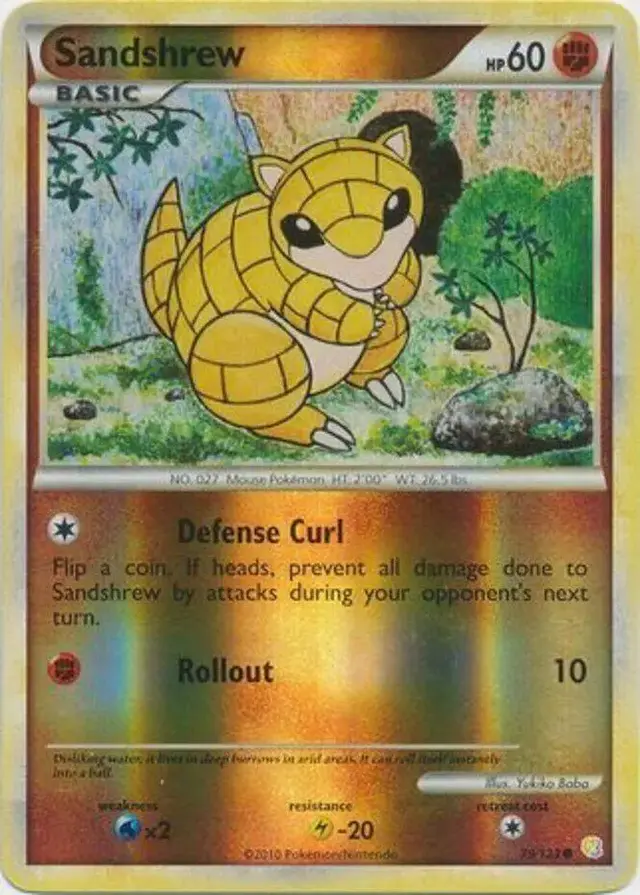 Sandshrew [Reverse Holo] - Pokemon HeartGold & SoulSilver #79