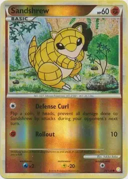 Sandshrew [Reverse Holo] - Pokemon HeartGold & SoulSilver