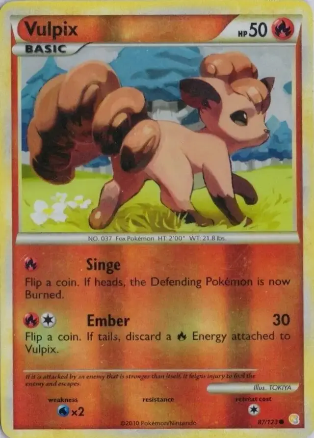 Vulpix [Reverse Holo] - Pokemon HeartGold & SoulSilver #87