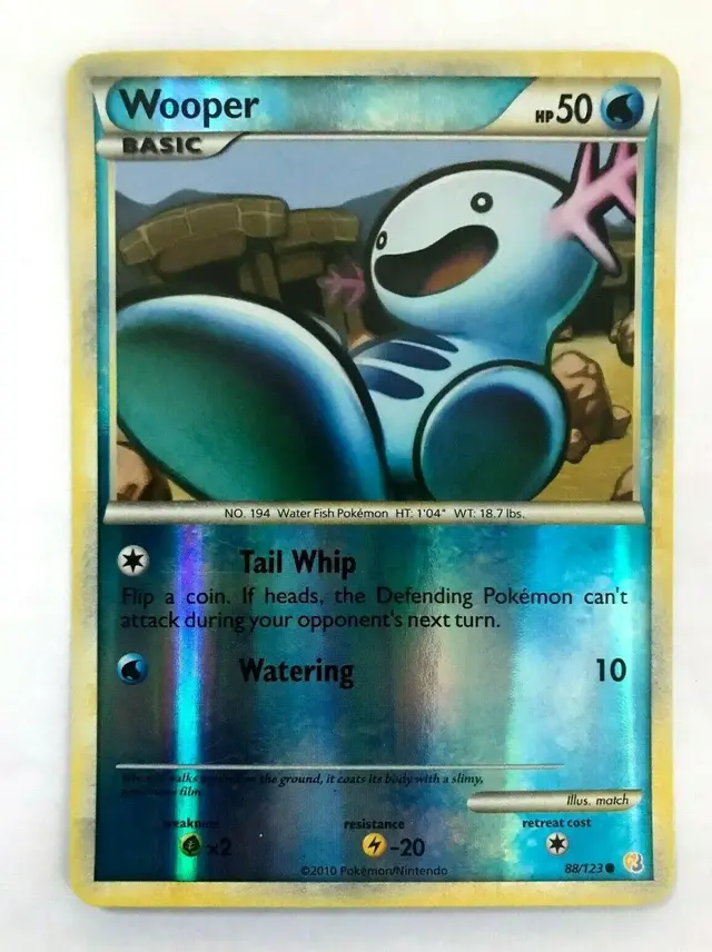 Wooper [Reverse Holo] - Pokemon HeartGold & SoulSilver #88
