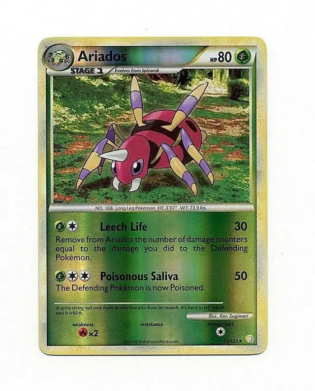 Ariados [Reverse Holo] - Pokemon HeartGold & SoulSilver #15