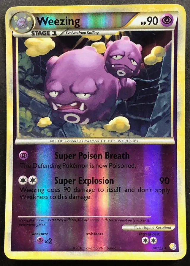 Weezing [Reverse Holo] - Pokemon HeartGold & SoulSilver #34
