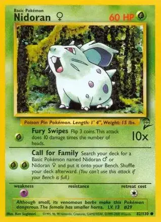 Nidoran - Pokemon Base Set 2 #82