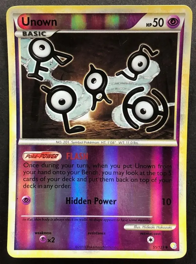 Unown [Reverse Holo] - Pokemon HeartGold & SoulSilver #55