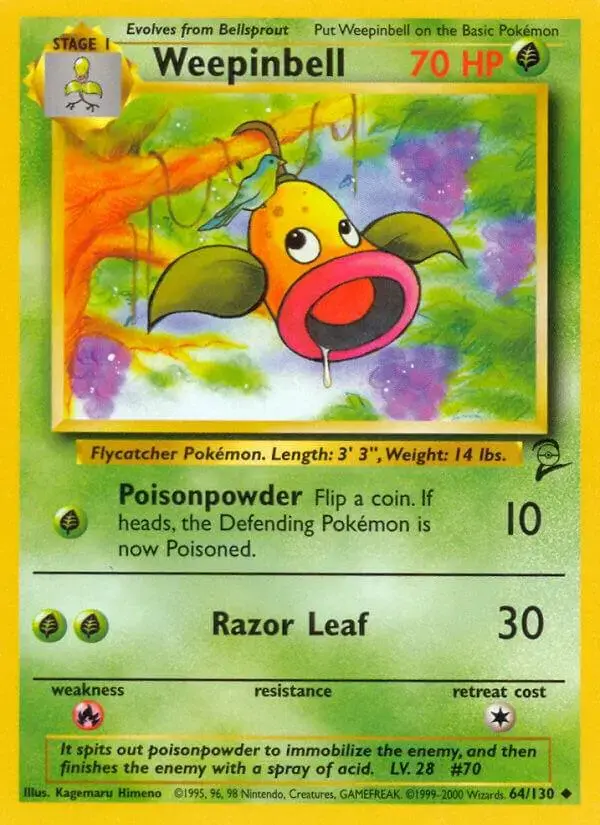Weepinbell - Pokemon Base Set 2 #64
