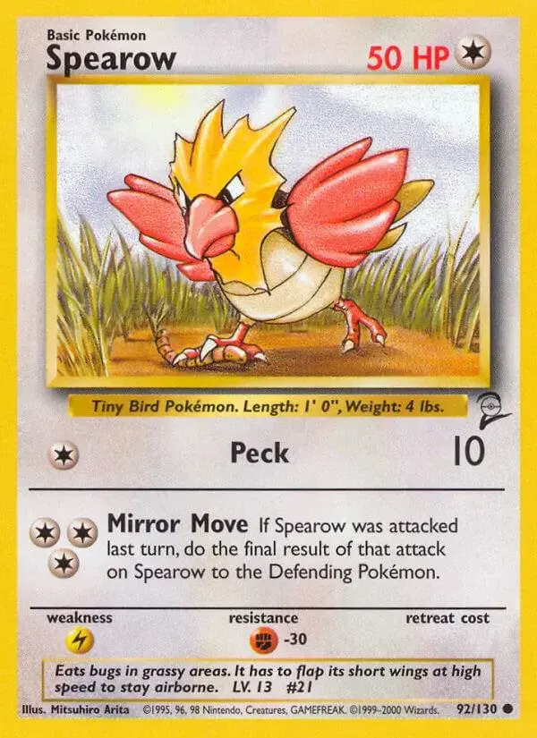 Spearow - Pokemon Base Set 2 #92