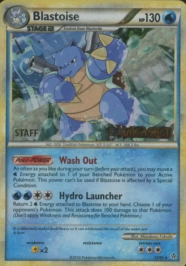 Blastoise [Prerelease Staff] - Pokemon Unleashed #13