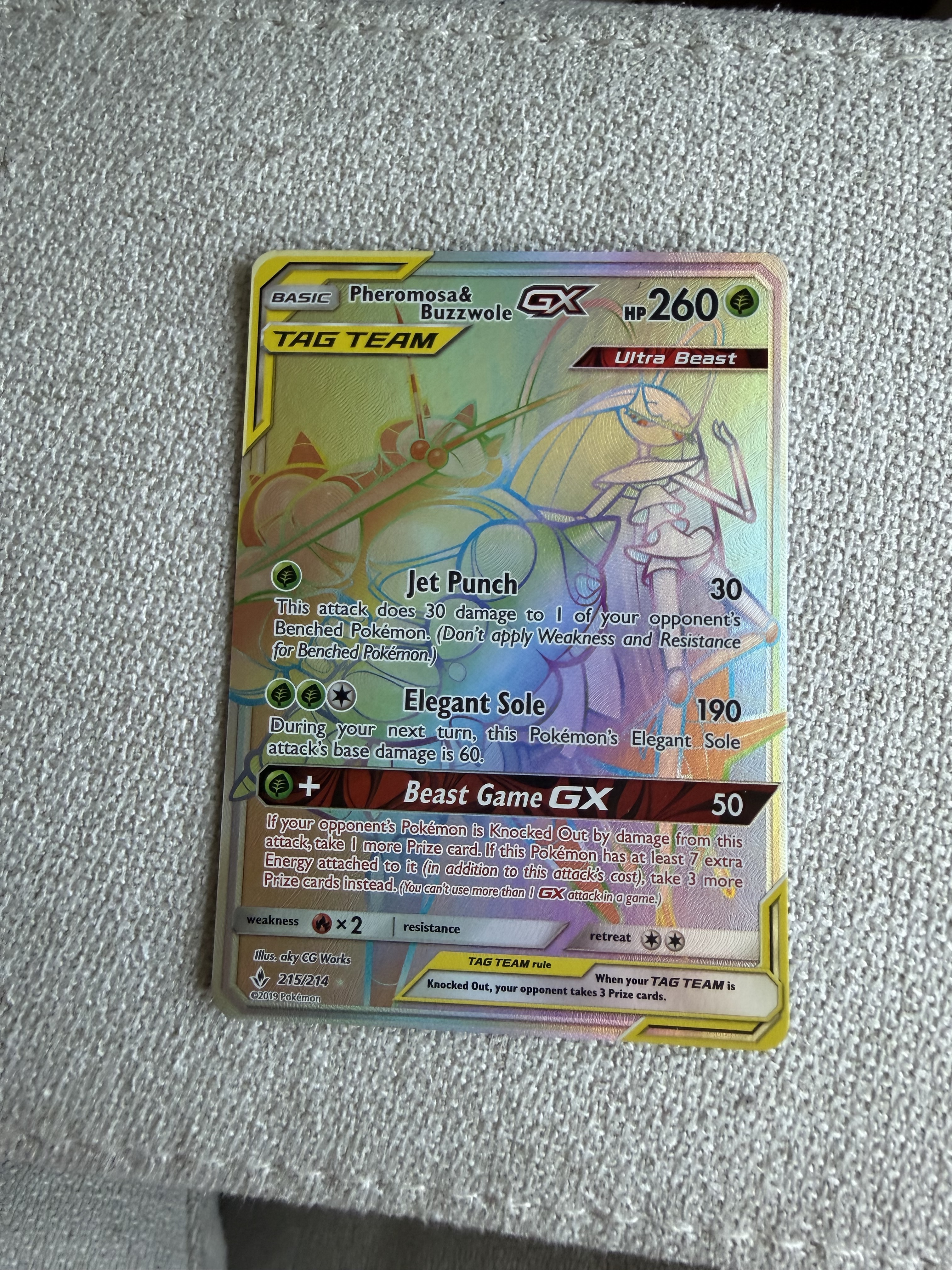 Pheromosa & Buzzwole GX - Pokemon Unbroken Bonds #215