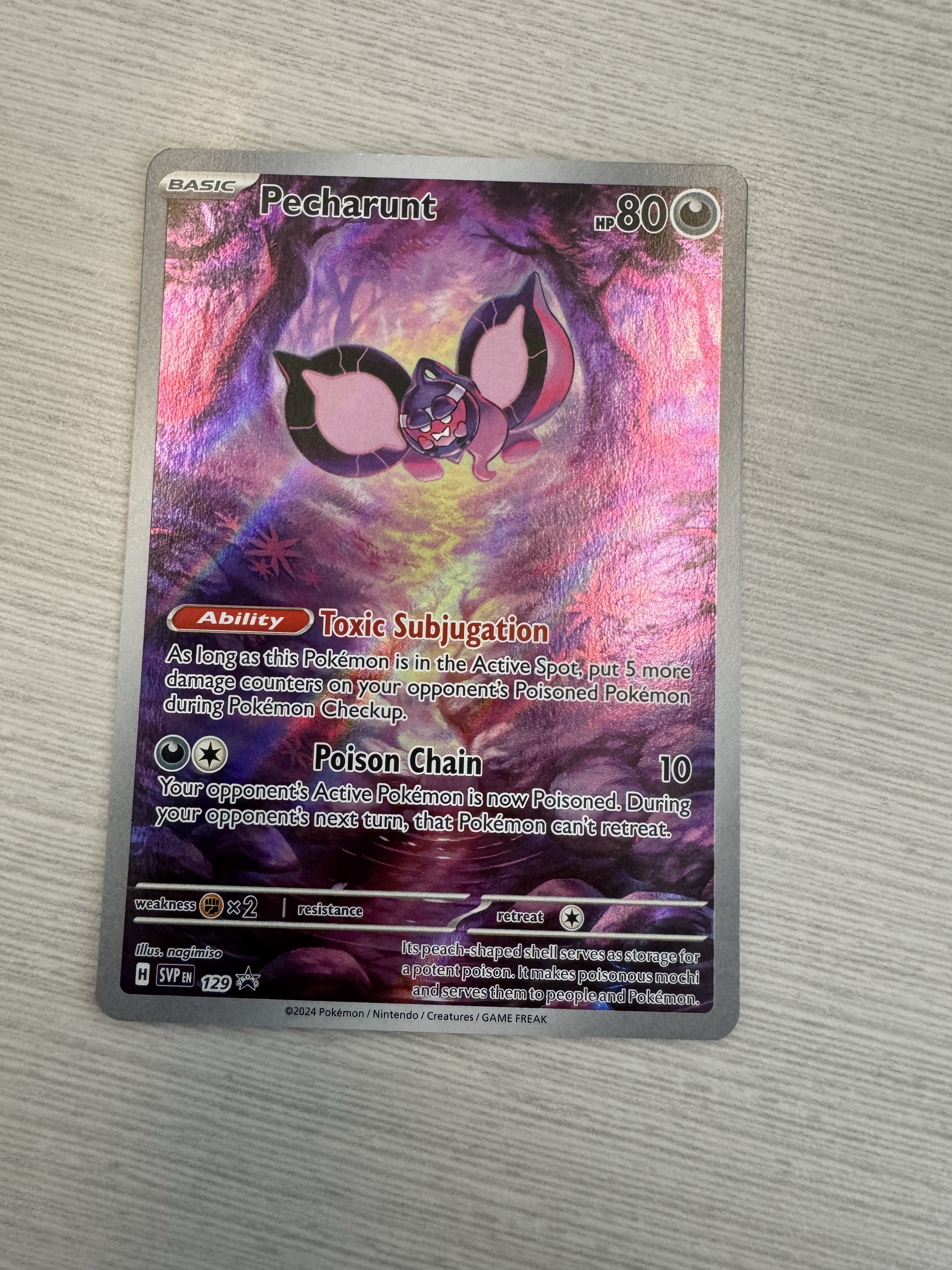 pecharunt pokemon card value Pecharunt ex Pokemon Shrouded Fable 085/064 Full Art Ultra Rare NM