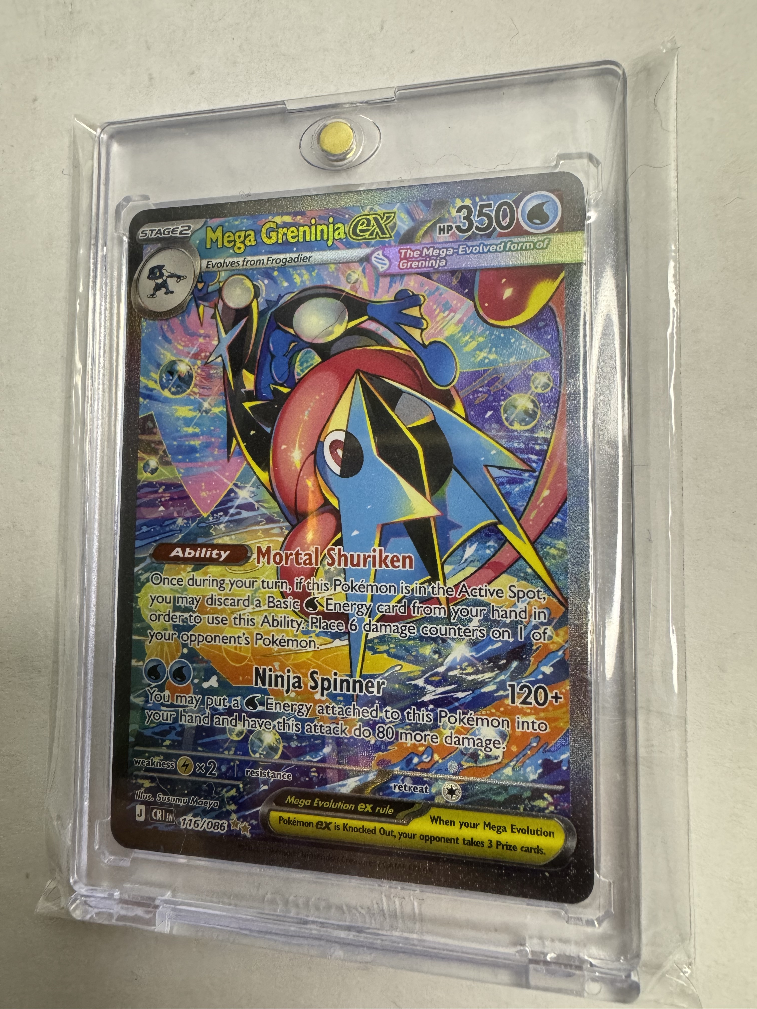 greninja ex pokemon card value ME04: Chaos Rising Mega #116/086 Ralphie's Funhouse Water Water Mega Greninja EX Premium Collection