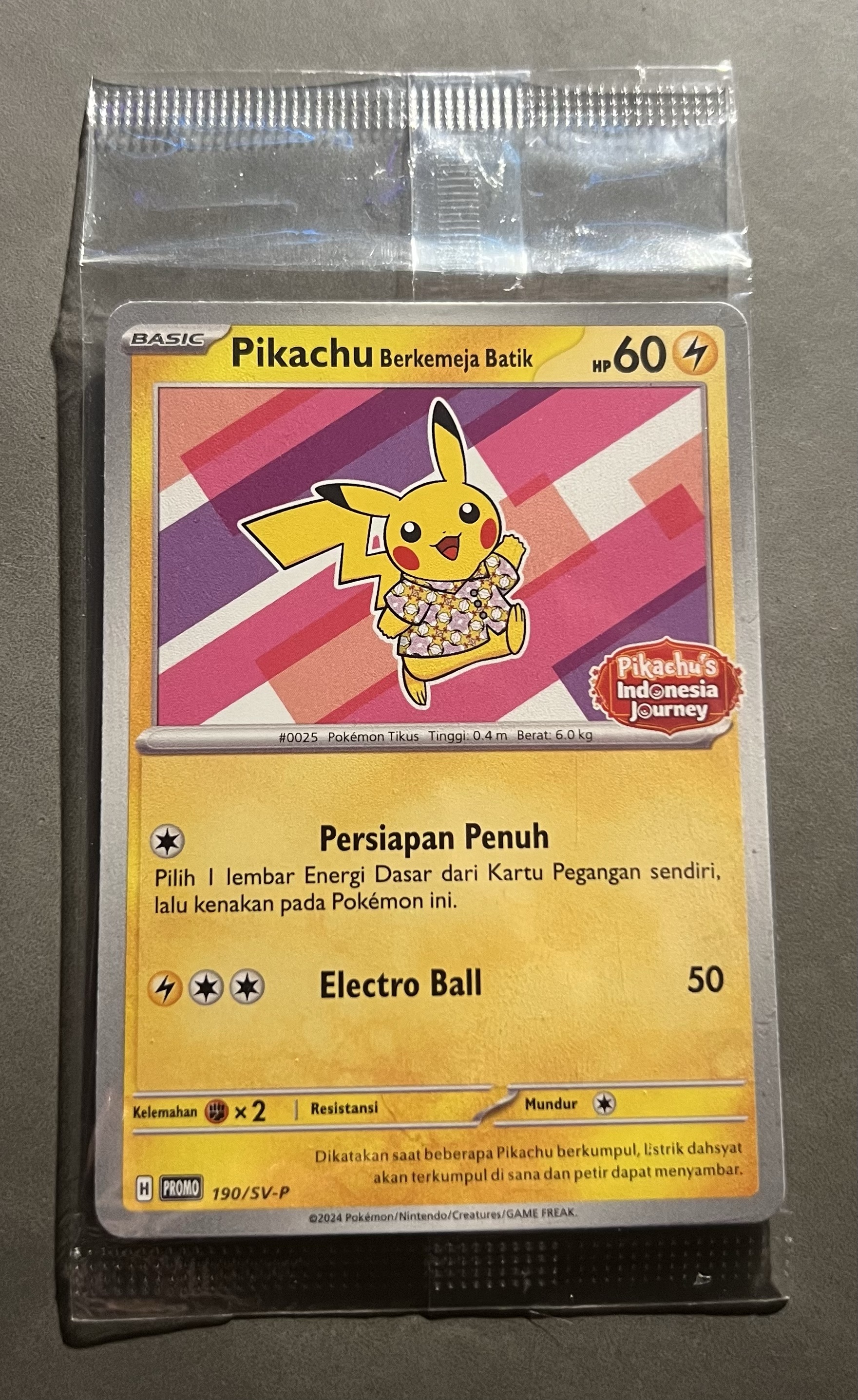 Pikachu Berkemeja Batik #190/SV-P - Japanese SV-P Promos #190