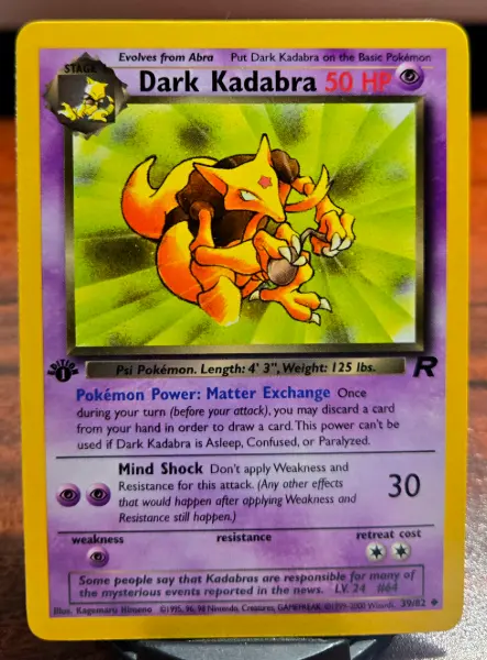 Dark Kadabra [1st Edition] - Pokemon Team Rocket #39